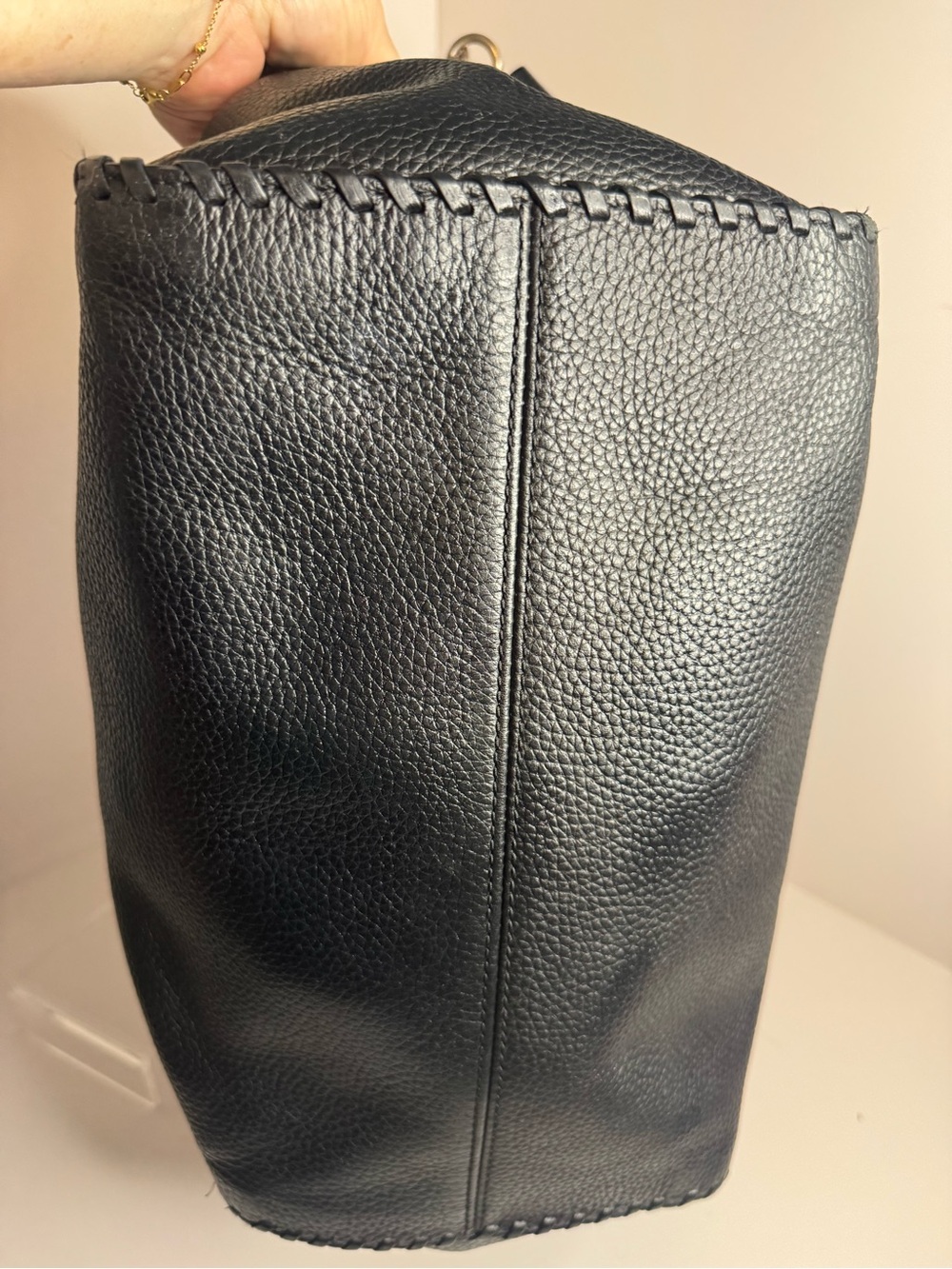 #414 Michael Michael Kors Chelsea Large Whipped Pebbled Leather Shoulder Tote - Picture 9 of 17